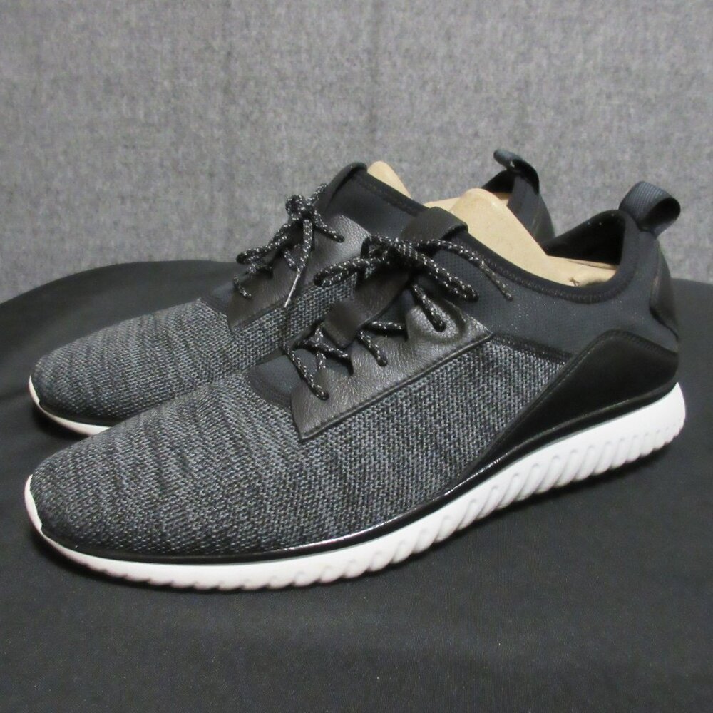 Cole Haan Grand Motion Knit Sneakers Shoes Mens Size 12 Black Gray